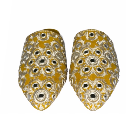 NWT Tory Burch Elora Gold India Mirrored Flats Women’s Size 9.5 - Picture 2 of 8